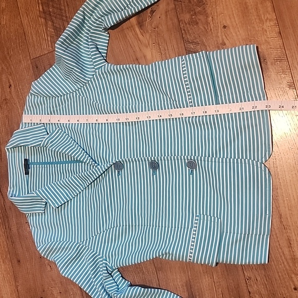 Talbots cotton striped blazer - Picture 8 of 9
